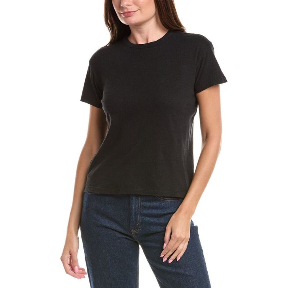 Officine Générale Womens Officine Generale Lara Linen-Blend T-Shirt, Black